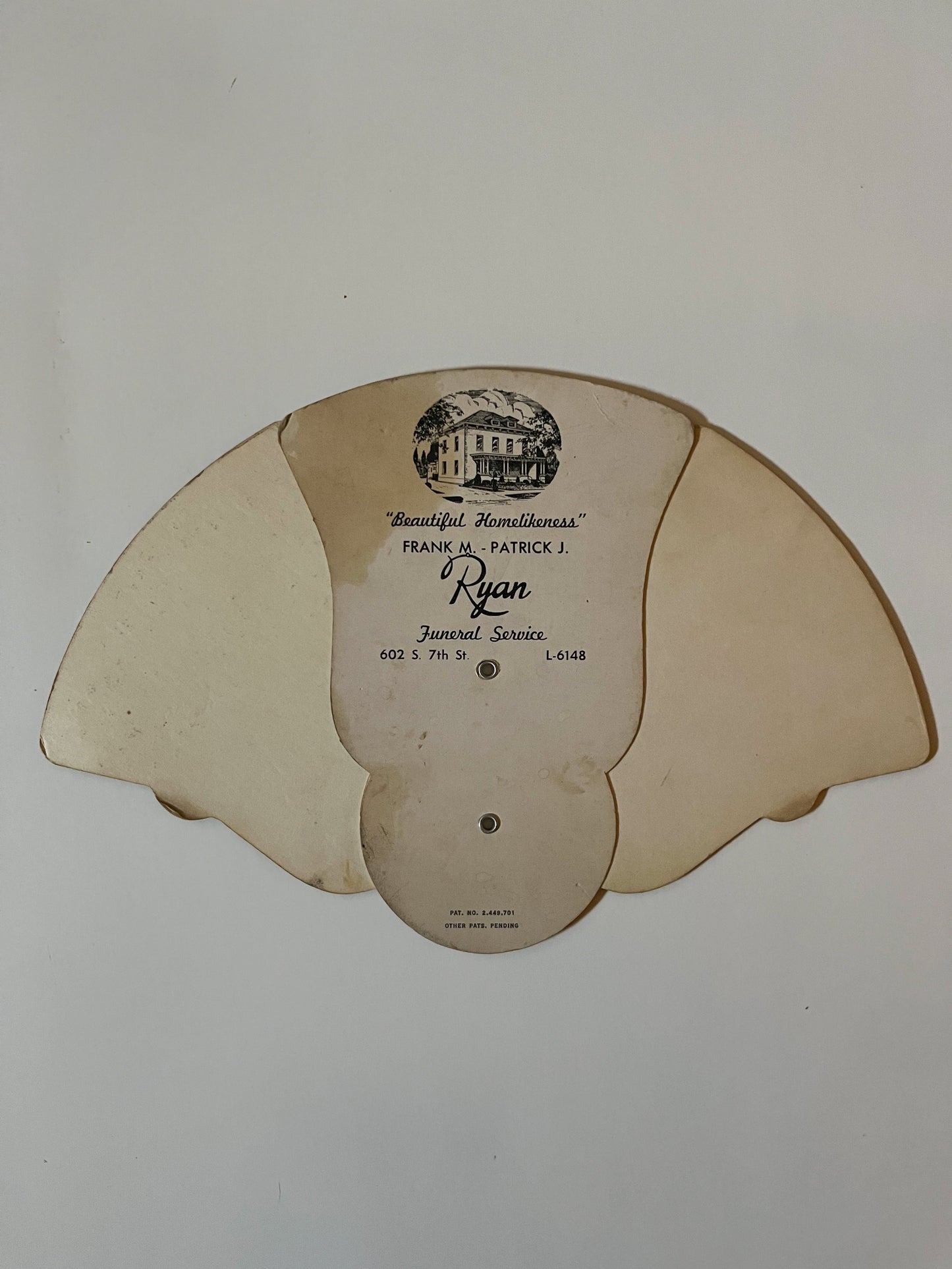 Vintage Funeral Home Fan Advertisement - Creepy Kids Club